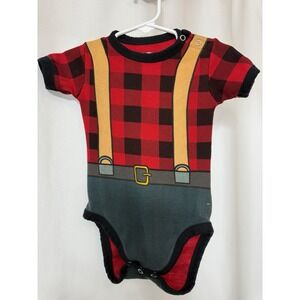 Lazy One Baby Bodysuit Alaska Lumberjack            ‎     12 Months    E29